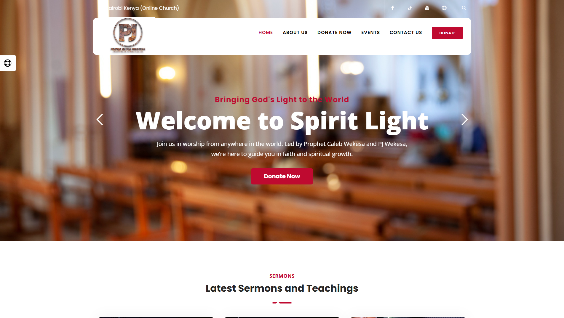 Spirit Light Ministries Website