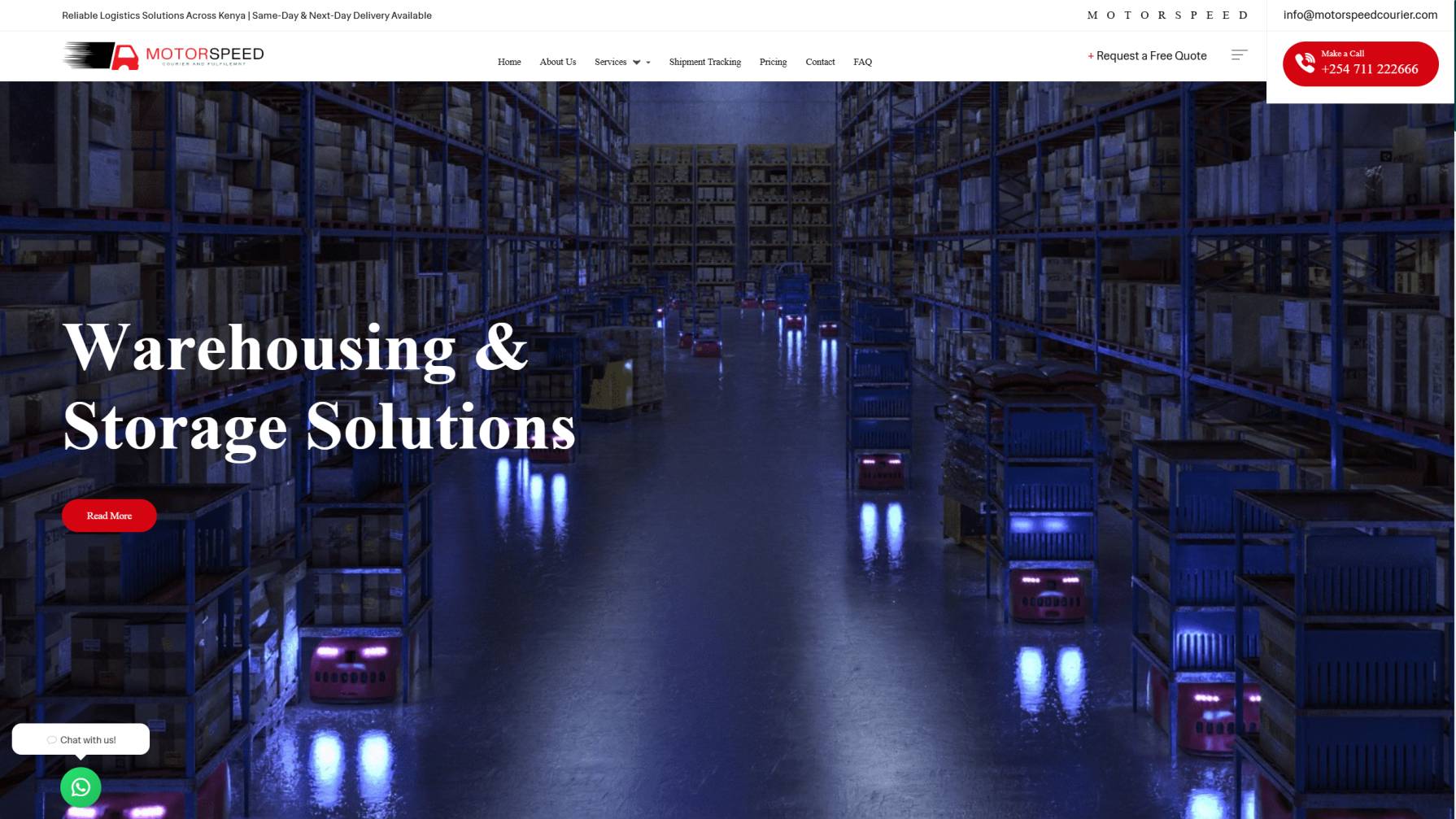 Logistics Website MotorSpeedCourier